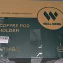 WELL WENG for Nespresso Vertuo Capsules (NV136)  Premium Bamboo Coffee Pod Drawer, 36 Big or 48 Small Vertuoline Pods Organizer  10.8"Wx14"Dx3.9"H (Natural)