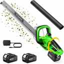 TaskStar 22" Hedge Trimmer Cordless: 20V Rotatable Handle Electric Bush Trimmer with Debris Remover, 2x4.0Ah Rechargeable Battery, Dual-Action SK5 Blade, All-Around Trimming Shrub Hedge Clippers