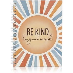 Mhfpl Be Kind Cute Rainbow Spiral 160 Pages Blank Notebook, Mental Health Awarenes Gifts for Women, Motivational Inspirational Gifts for Sister Friend, Appreciation Thank You Present for Coworker, 2 Pack