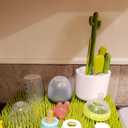 Cactus Bottle Brush Set, Full-Angle Straw Detail Brushes Cleaning Cleaner Washer Tool Kit with Stand Holder Multifunctional for Washing Baby Breast Pump Nipple Essentials Kitchen Decor Replacement