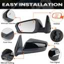 Driver Side Mirror Compatible with 2018-2024 Chevy Equinox GMC Terrain with Heated Blind Spot Detection Turn Signal Power Glass Manual Folding Left Mirrors Black (8 Pins)