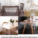 Clear Table Protector 54 x 118 In, Waterproof PVC Clear Table Cover Protector, Rectangular Vinyl Desk Pad, PVC Plastic Table Cover for Office, Dresser, Night Stand, Computer & Writing Desk Tabletop