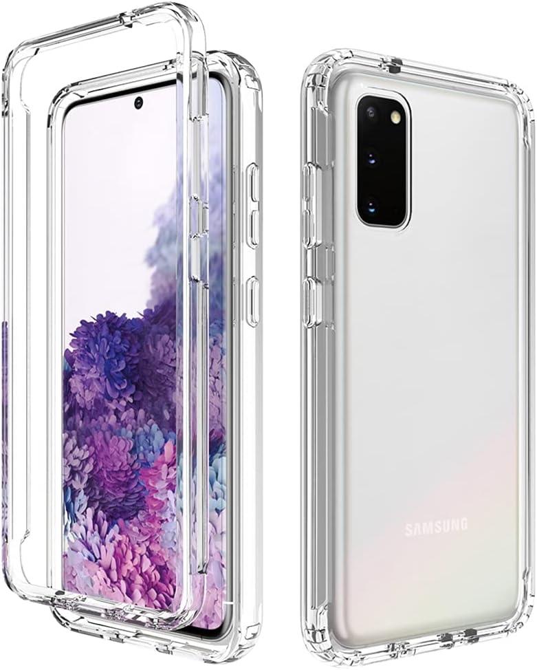 Compatible with Galaxy S20 5G 6.2" (Not fit S20 FE), Samsung S20 Phone Case for Girls, Full Body Shockproof Clear Soft Flexible TPU Protective Cover Cases for Samsung Galaxy S20 5G (Clear)