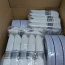 Goodluck 175 Piece Silver Plastic Dinnerware Set for 25 Guests, Fancy Disposable Plates for Party, Include: 25 Dinner Plates, 25 Dessert Plates, 25 Pre Rolled Napkins with Silver Silverware, 25 Cups