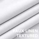H.VERSAILTEX Linen Look 100% Blackout Curtains 54 Inches Long for Bedroom Full Light Blocking Rod Pocket Linen Textured Thick Window Curtain Drapes with White Backing, Pure White, 2 Panels