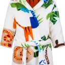 DELEY Girl's Robe Baby Boys Hoodie Robes Toddler Bathrobes for Kids Pajamas Sleepwear (7-8 Years, Zoo)