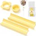 Circle Cake Pop Mold for Baking with 50PCS Cake Pop Sticks Bags Ties,Baking Molds for Birthday Wedding Baby Shower Kids Party Desserts. (Yellow-2Tray)