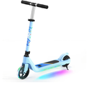 Electric Scooter for Kids Age 6-10, Kick-Start Boost Scooter with Adjustable Speed and Height, Flash Wheel & Deck Lights