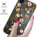Compatible for iPhone 16e Cases with Design, Cute Transparent Phone Case for Women Girls Girly with Heavy Duty Protective Bumper (Clear Watercolor Floral)