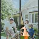 Mesh Screen with Magnetic Closure-Keeps Bugs Out Let Breeze in, Heavy Duty - Pet and Kid Friendly, Works with Front, Sliding Doors (38 x 82 Inch) Gray