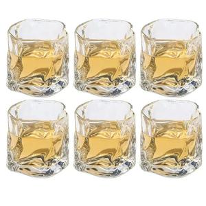 Glass Cups/Glass Tumblers Home Glass Cups Water Cups Set Origami Cups High Value Beer Cups Wine Cups Tea Cups Glass Drinking Glasses (Color : Brass) (B)