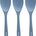 Upgrade Silicone Spatula Spoon Set, VOVOLY Heat Resistant Rubber Spoonula, Seamless Non-Stick Flexible Scrapers for Baking Mixing Tool, 3 Pack, Starry Blue