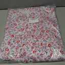 Christmas Pink Floral Dress Costume Women's Cosplay Party Lady Outfit Classical Movies Short Sleeve Fancy Dress Suit (XL)