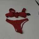 ZAFUL 2025 Cheeky Bikini Sets for Women High Cut Swimsuit Textured Ribbed Bikini Thong Bathing Suit (Medium)