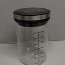 Vacuum Coffee Canister, Airtight Coffee Container with Graduated Scale and Vacuum Duration Display. Features Transparent Borosilicate Glass Construction and a 1.6L Large Capacity