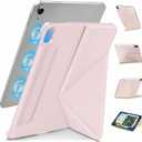 for iPad A16 11th Generation Case(11 Inch 2025),iPad 10th (10.9" 2022) Slim Powerful Magnetic Case,4 Standibg Angles,Vertical Stand Cover,with Auto Wake/Sleep and with Pencil Holder (Pink)