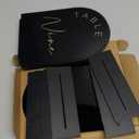 Black Arched Wedding Table Numbers 1-10 with Stands, 5x7 Inch Black Arch Acrylic Sign with Gold Letters, Acrylic Table Numbers for Wedding Reception