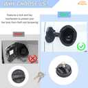 Aunginsy Fuel Tank Cap Replacement Anti-theft Lock Cap Compatible with Toyota Tundra 2022-2026 Car Door Fuel Tank Cover W/Lock Gas Cap Tank Trim Cover Fuel Filler Door Protector with Keys Accessories