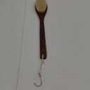Wooden Bath Brush with Gentle Bristles Long Handle for Shower Back Scrubber Body Exfoliator (Gental Boar Bristle)