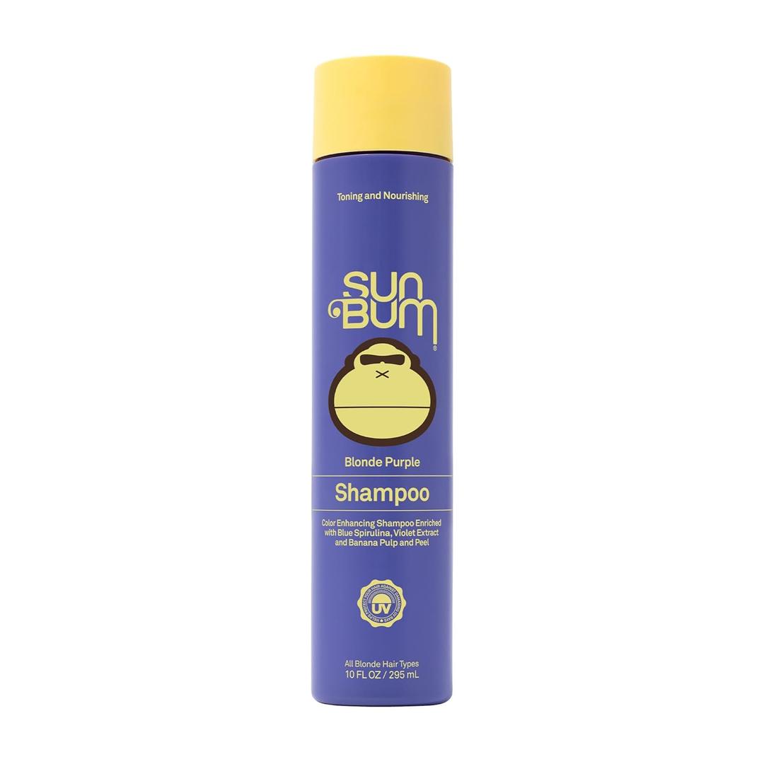 Sun Bum Blonde Purple Shampoo - Cleanses and Prevents Dryness with Deep Moisturizing and Brightening Formula - Color Enhancing and Toning Treatment for Blonde Hair - Color Safe - 10 oz
