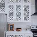 Sevalo Black White Peel and Stick Wallpaper Boho Contact Paper for Cabinets Black and White Geometric Contact Paper Self-Adhesive Removable Wallpaper Kitchen Drawer Liner Waterproof 17.5inW 197inL