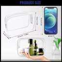 16 Pieces Clear Makeup Bags Bulk, TSA Approved Toiletry Bag for Travel, PVC Waterproof Cosmetic Pouches Clear Pouch with Zipper for Men and Women Carry-on Travel Essentials Cosmetic Bags (White-M) (EXP 09/21/35)