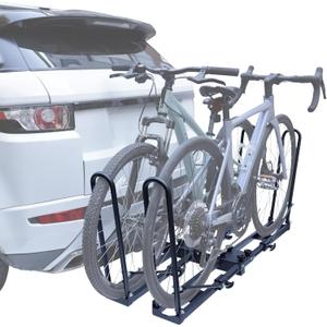 Hitch Bike Rack for 2 Bikes, 100 lb Capacity, Tilts for Easy Trunk Access, Fits 21–28" Wheels and Tires up to 3" Wide, Double-Arm 2 Bike Rack Hitch for Mount Cars SUVs Trucks with 2 Inch Receiver