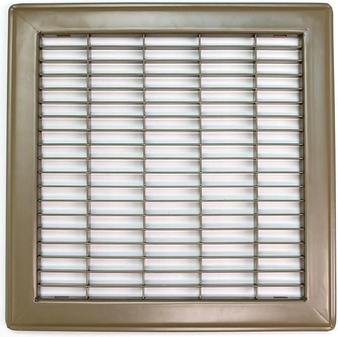 HVAC Premium 12" X 14" or 14" X 12" Heavy Duty Walkable Floor Grille - Fixed Blades Air Grille - Brown