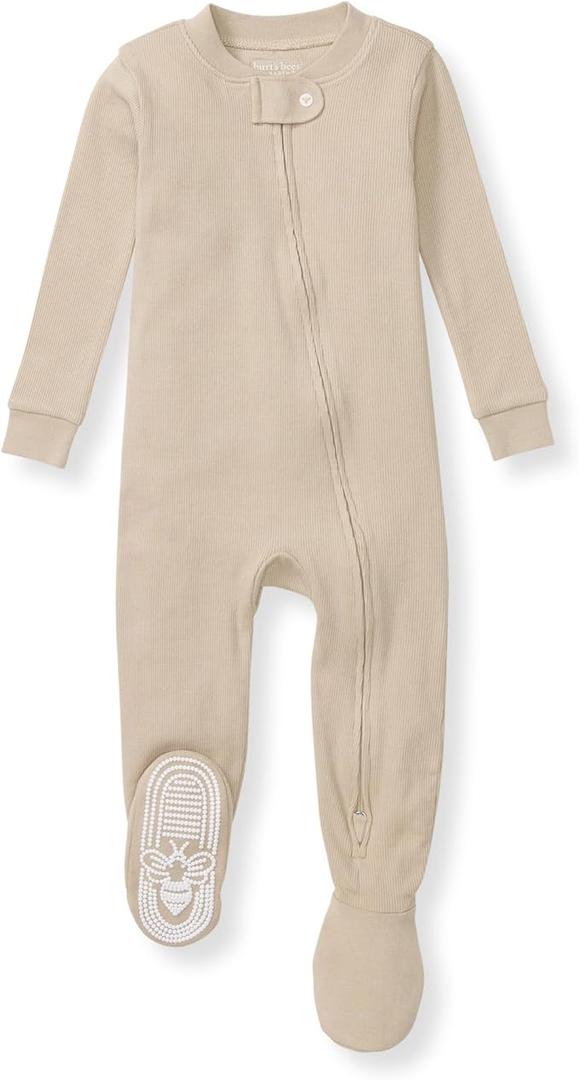 Burt's Bees Baby Boys Organic Cotton, Snug Fit Footed Sleeper Pajamas