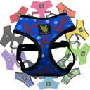 EcoBark Dog Harness - Eco-Friendly Max Comfort Harnesses - Luxurious Soft Mesh Halter - Over The Head Harness Vest- No Pull and No Choke for Puppy, Small Breeds & Medium Dogs (Large, Nautical Anchor)