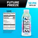 PRIME Hydration FUTURE FREEZE, Sports Drinks with Coconut Water, Electrolyte Enhanced to Replenish Fluids, Zero Added Sugar, B Vitamins, Antioxidants, Made with Natural Flavors, 16.9 Fl Oz 12 Pack (EXP 05/13/27)