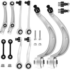 8K0407505A Front Upper & Lower Control Arms kit Compatible with Audi Q5 A4 A5 S5 A6 A7 S6 S7, with Full Upper/Lower Arms & Sway Links & Ball Joint