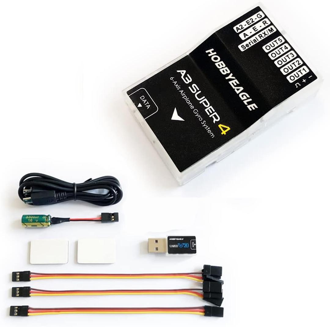 SoloGood HOBBYEAGLE A3 Super 4 RC Plane Airplane Gyro Flight Controller Stabilizer for RC Fixed-Wing Airplane Model Plane FPV