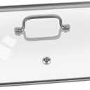 Griddle Glass Lid for Vayepro 22 inch Flat Griddle, Clear Pot Cover Accessories, Glass Basting, Keep Warm and Prevent Splashing, Lids with Heat-Resistant Handle