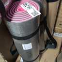 Thick Yoga Mat 72"x24"x0.4" (Black + Pink)