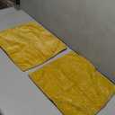 CaliTime Throw Pillow Covers Decorative 16 X 16 Inches Pack of 2 Cozy Soft Chenille Cushion Cases for Couch Sofa Bed Living Room Home Gold