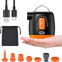 Portable Air Pump for Inflatables, 3600mAh Battery Rechargeable Pump Inflator/Deflator Mini Air Pump, Tiny Air Pump with Camping Light for Pool Floats,Air Mattress,Swimming Rings,Vacuum Storage Bags