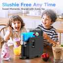 SYINTAO 2-in-1 Slushie & Soft Serve Ice Cream Maker, No-Ice-Needed Frozen Drink Machine with LED Display, 6 Preset Modes, Auto-Clean & Delay Timer Gift for Family (Black)