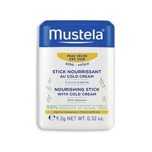 Mustela Baby Nourishing Stick - Lip & Face Moisturizer for Dry Skin - with Natural Avocado, Cold Cream & Beeswax - 0.32 oz.  