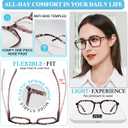 MARE AZZURO Large Square Reading Glasses Women Lightweight Readers 1.0 1.25 1.5 1.75 2.0 2.25 2.5 2.75 3.0 3.5 4.0 5.0 6.0 (Leopard)