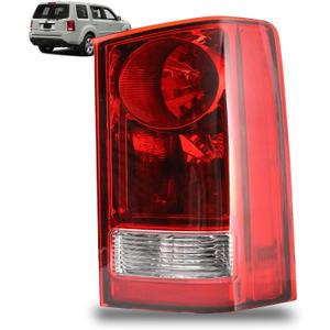 Passenger Side Tail Light Assembly Compatible With 2009-2015 Honda Pilot Rear Right Taillight With Blubs and Wiring Harness Replace 33500SZAA01