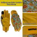 Thorn Proof&Puncture Resistant Gardening Gloves with Grip,Garden Glove for Women, Leather Yard Work Gifts (L)