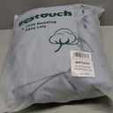 BESTOUCH Duvet Cover Set 100% Washed Cotton Linen Feel Super Soft Comfortable Chic Lightweight 3 PCs Home Bedding Set Solid Cornflower Blue Oversized Queen