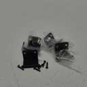 QCAA Durable Steel Semi-Concealed Hinge for Box, Chest & Cabinet, 1-1/2" Width x 1.2 mm Thickness, Matte Black, 4 Pack, Made in Taiwan