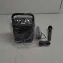 Karaoke Machine, Portable Bluetooth Speaker with 2 Wireless Microphones for Adults & Kids with Lights, Karaoke Microphone with PA System Supports USB/TF/FM/AUX for Home Party Home System Packages (Black)