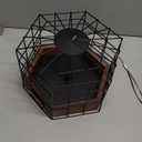 Kingsyard Squirrel Proof Platform Bird Feeders for Outdoor Hanging, Caged Bird Feeder for Small Wildbirds Finches, Recycled Plastic Feeding Platform with Metal Seed Tray, Brown