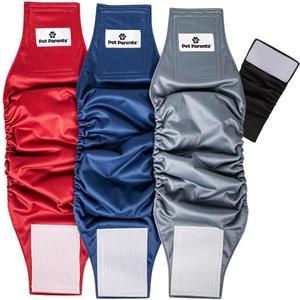 Pet Parents Washable Belly Bands for Male Dogs (3pack) + Extendrs of Durable Dog Diapers Male, Premium Male Dog Diapers & Dog Wraps (X-Small, Kingsmen)