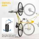 monTEK Swivel Bike Wall Mount  4 Pack Garage Bike Hanger & Space-Saving Vertical Bike Rack for Garage & Apartment, Sturdy Bike Storage Hook Holds 66 lbs, Easy Installation & Scratch-Proof Design