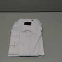 J.VER Men's Dress Shirts Solid Long Sleeve Stretch Wrinkle-Free Formal Shirt Business Casual Button Down Shirts (White, XXL)
