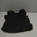 SHEWIN Womens Blouses Peplum Babydoll Summer Tops Ruffle Sleeve Dressy Casual Elegant Ladies Solid Shirts Spring Clothes (Small, Black)